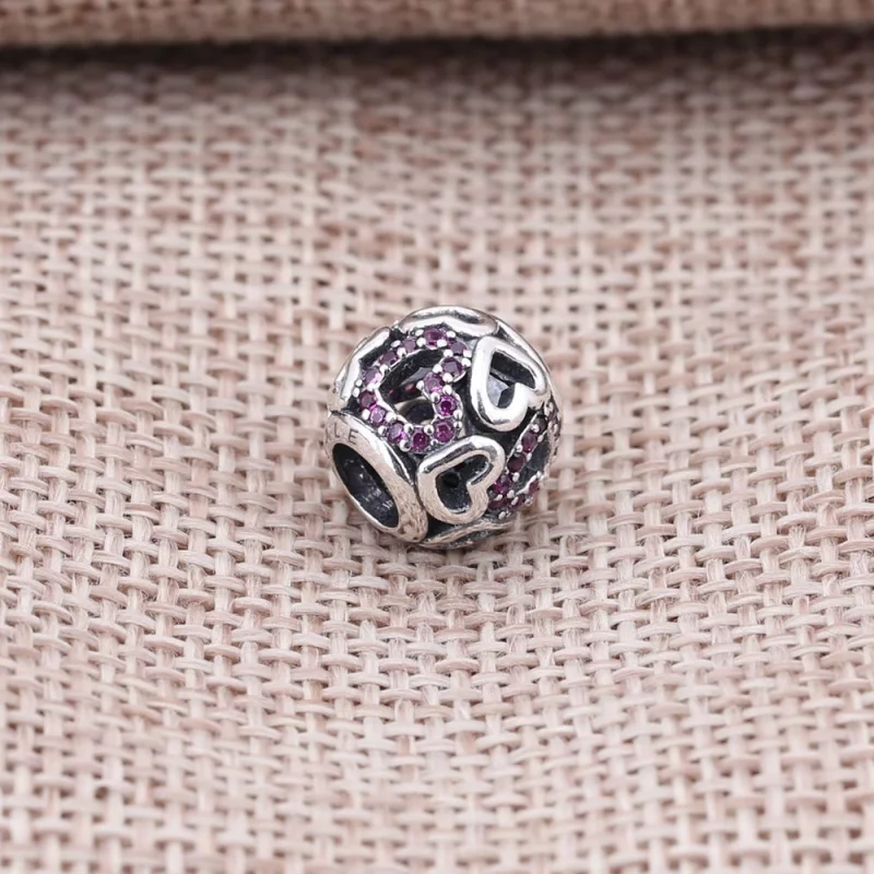 (image pour) PANDORA - Tomber en amour, cz rose fantaisie - 791424CZS - Charms - Afficher 2