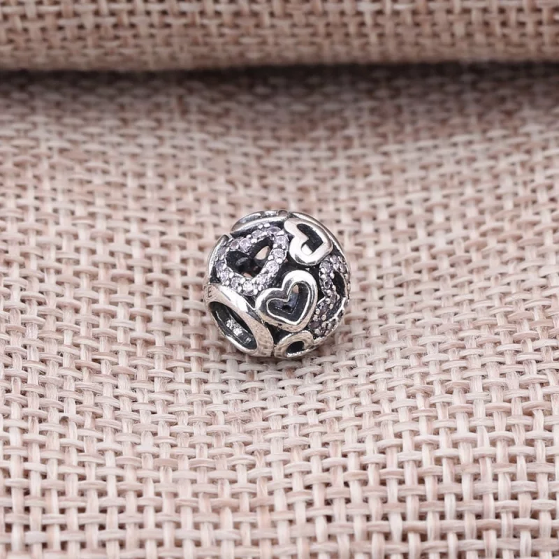 (image pour) PANDORA - Tomber en amour, cz rose fantaisie - 791424CZS - Charms - Afficher 3
