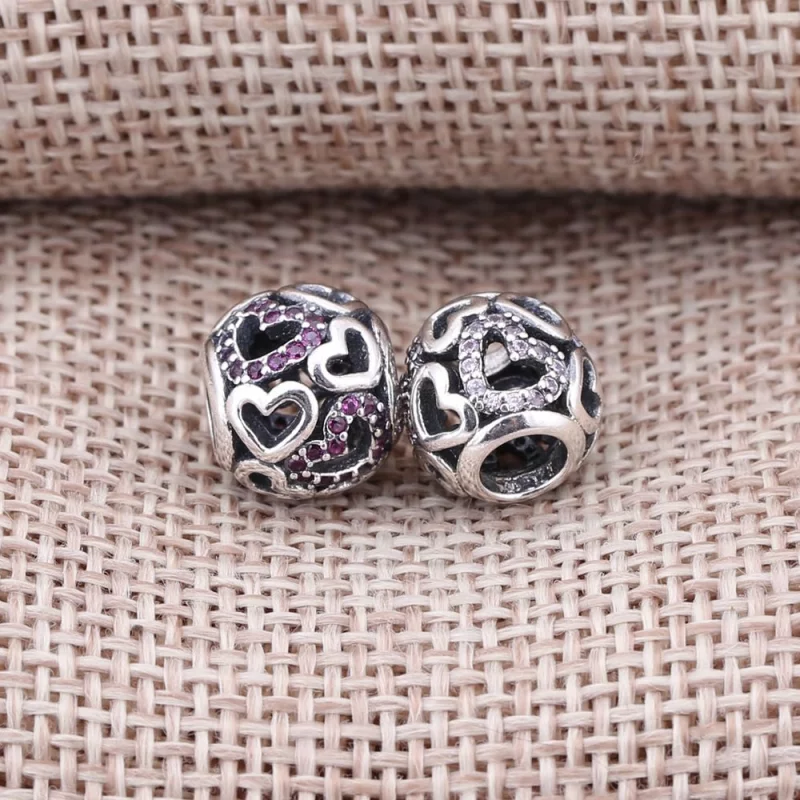 (image pour) PANDORA - Tomber en amour, cz rose fantaisie - 791424CZS - Charms - Afficher 4