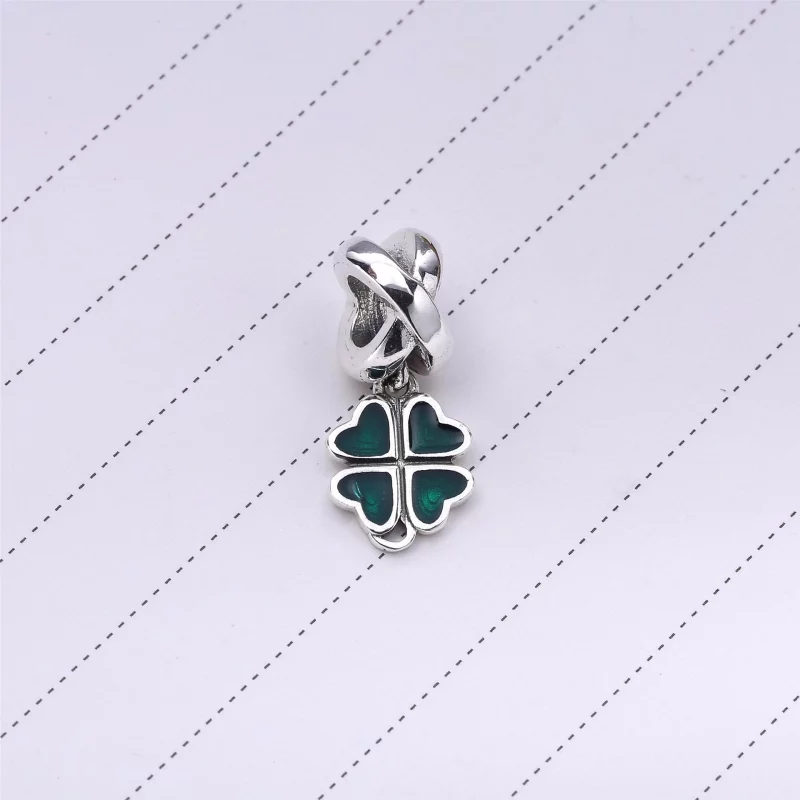 (image pour) PANDORA - Trèfle à quatre feuilles, émail fuchsia - 790572EN07 - Charms - Afficher 3