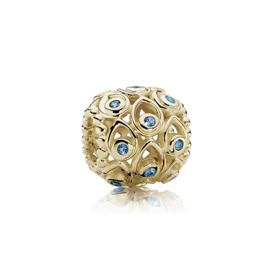 (image pour) PANDORA - Trésor de l'océan, topaze traitée bleu foncé - 750817TPP