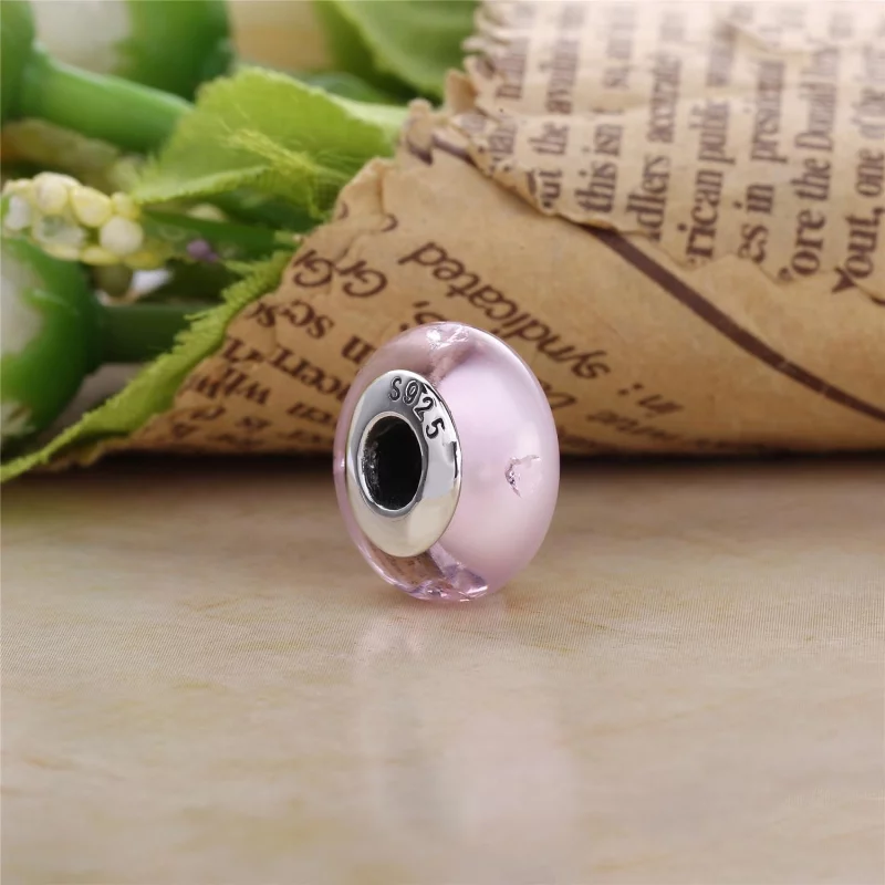 (image pour) PANDORA - Verre de Murano Cœurs Roses - 791632PCZ - Afficher 2