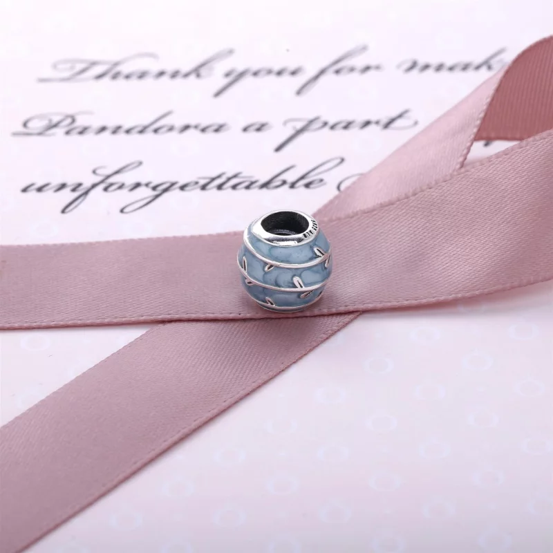 (image pour) PANDORA - Vignes, émail bleu nacré - 790525EN18 - Charms - Afficher 3