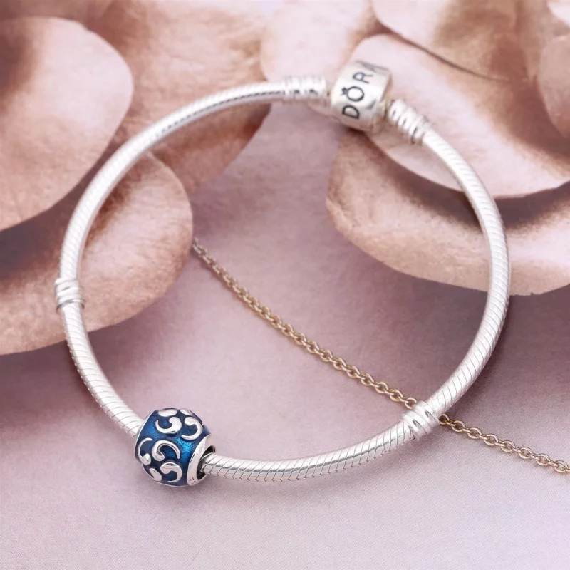 (image pour) PANDORA - Zen, émail turquoise - 790491EN08 - Charms - Afficher 2