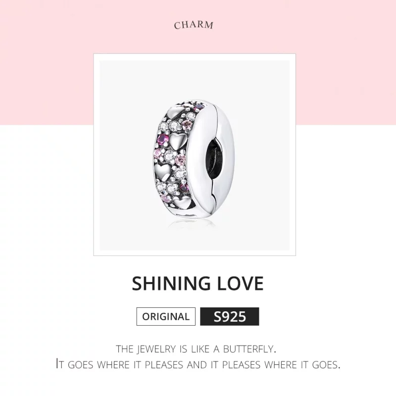 (image pour) Charm Clip Style PANDORA Amour brillant - SCC1745 - Afficher 6
