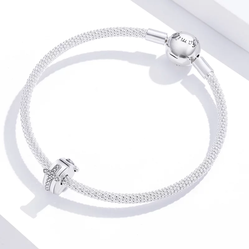 (image pour) Charm Clip Style PANDORA Croix - SCC1497 - Afficher 2