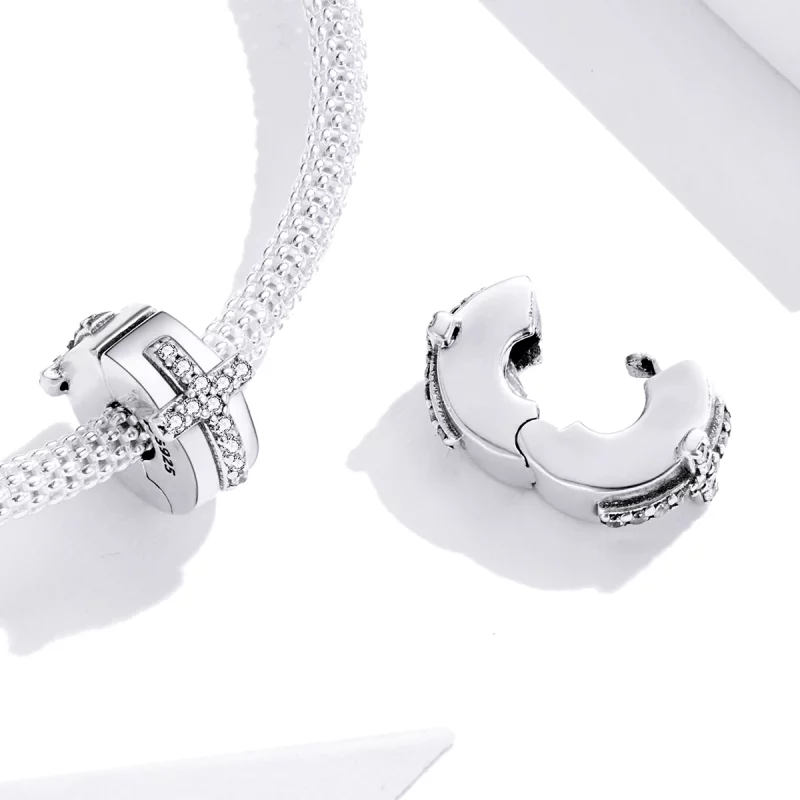 (image pour) Charm Clip Style PANDORA Croix - SCC1497 - Afficher 4