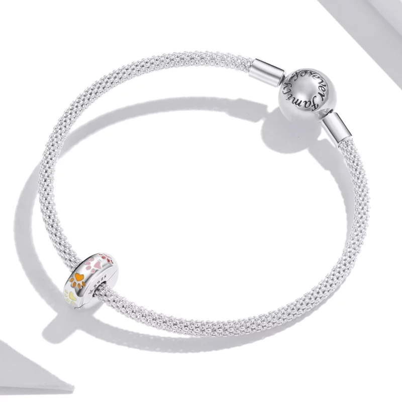 (image pour) Charm Clip Style PANDORA Empreintes de griffes colorées - SCC1850 - Afficher 3