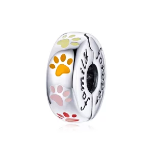 (image pour) Charm Clip Style PANDORA Empreintes de griffes colorées - SCC1850