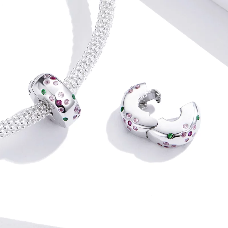 (image pour) Charm Clip Style PANDORA Fleurs contractées - BSC245 - Afficher 2