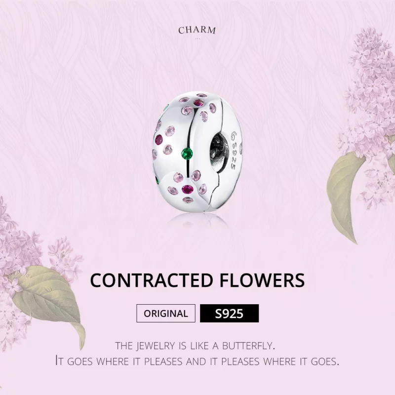 (image pour) Charm Clip Style PANDORA Fleurs contractées - BSC245 - Afficher 6