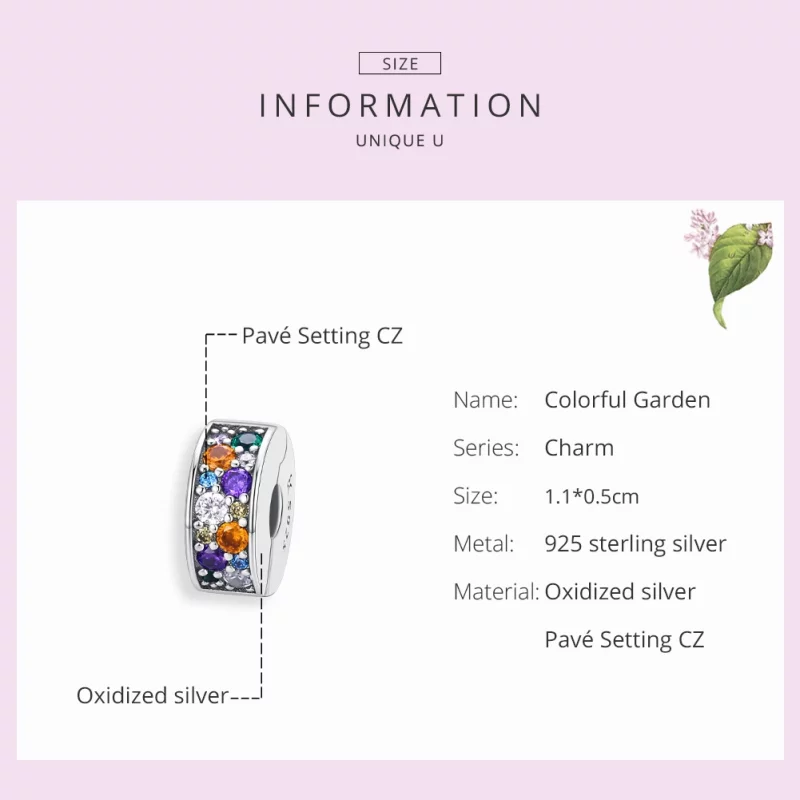 (image pour) Charm Clip Style PANDORA Jardin coloré - SCC1609 - Afficher 7