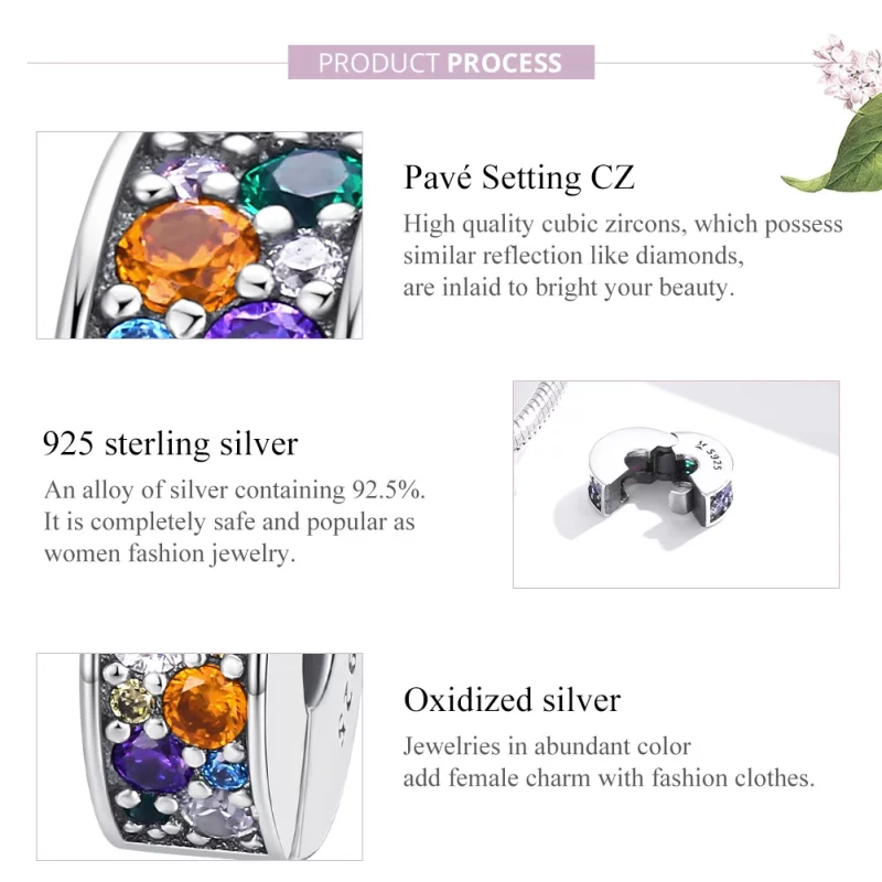 (image pour) Charm Clip Style PANDORA Jardin coloré - SCC1609 - Afficher 8