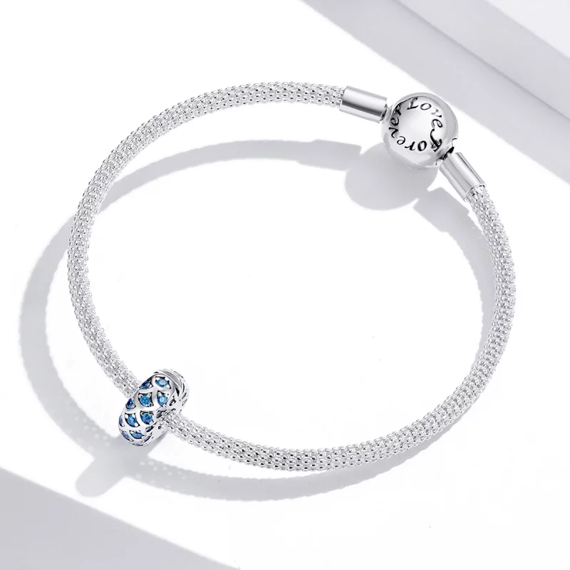 (image pour) Charm Clip Style PANDORA Élégance Bleue - SCC1513 - Afficher 3