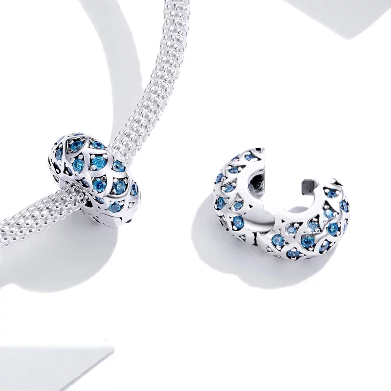 (image pour) Charm Clip Style PANDORA Élégance Bleue - SCC1513 - Afficher 4