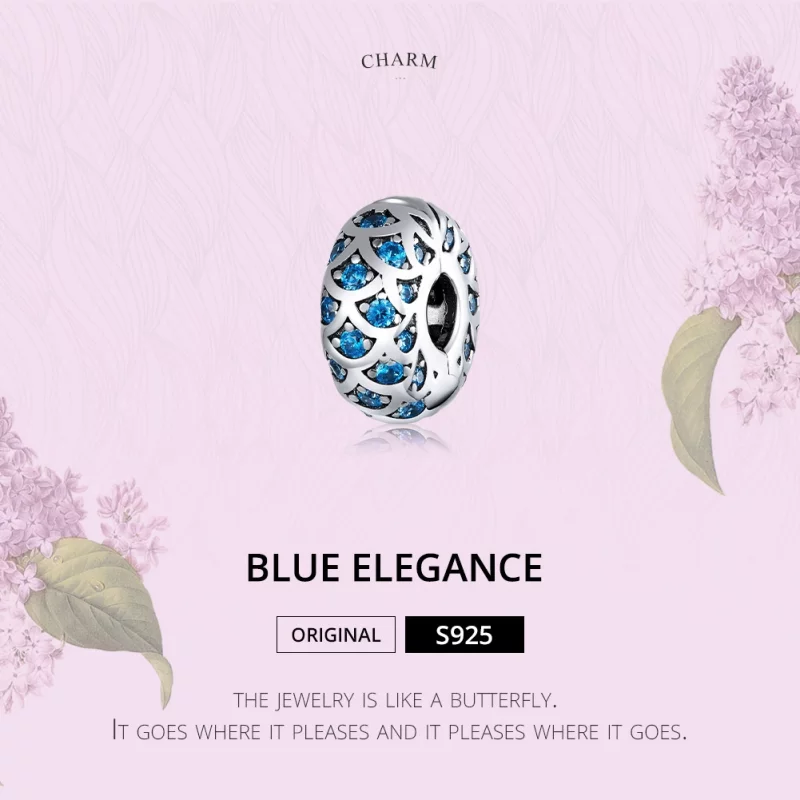 (image pour) Charm Clip Style PANDORA Élégance Bleue - SCC1513 - Afficher 6