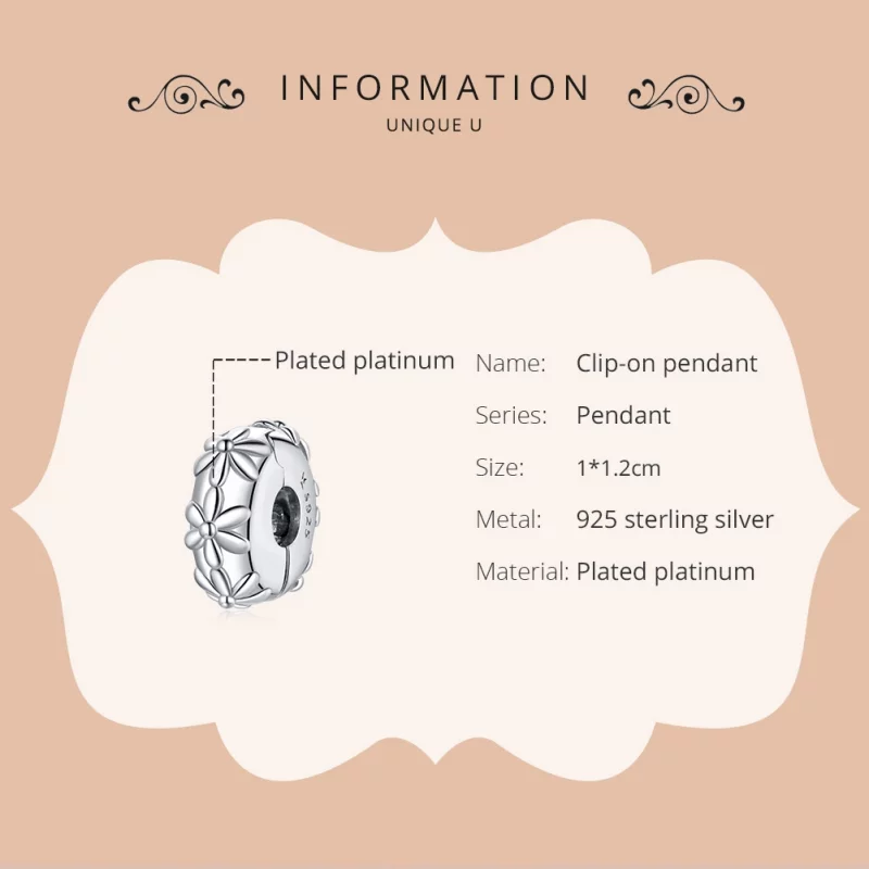 (image pour) Charm Clip Style PANDORA Marguerite - SCC1795 - Afficher 6