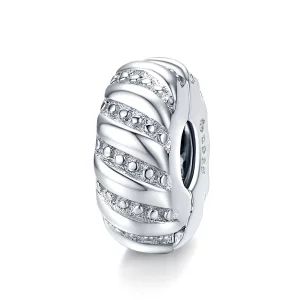 (image pour) Charm Clip Style PANDORA Texture simple - BSC278