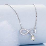 Collier style Pandora avec symbole d'infini - BSN351