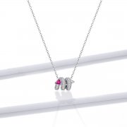 Collier cœur serpent romantique de style Pandora - BSN150