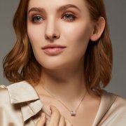Collier cœur serpent romantique de style Pandora - BSN150