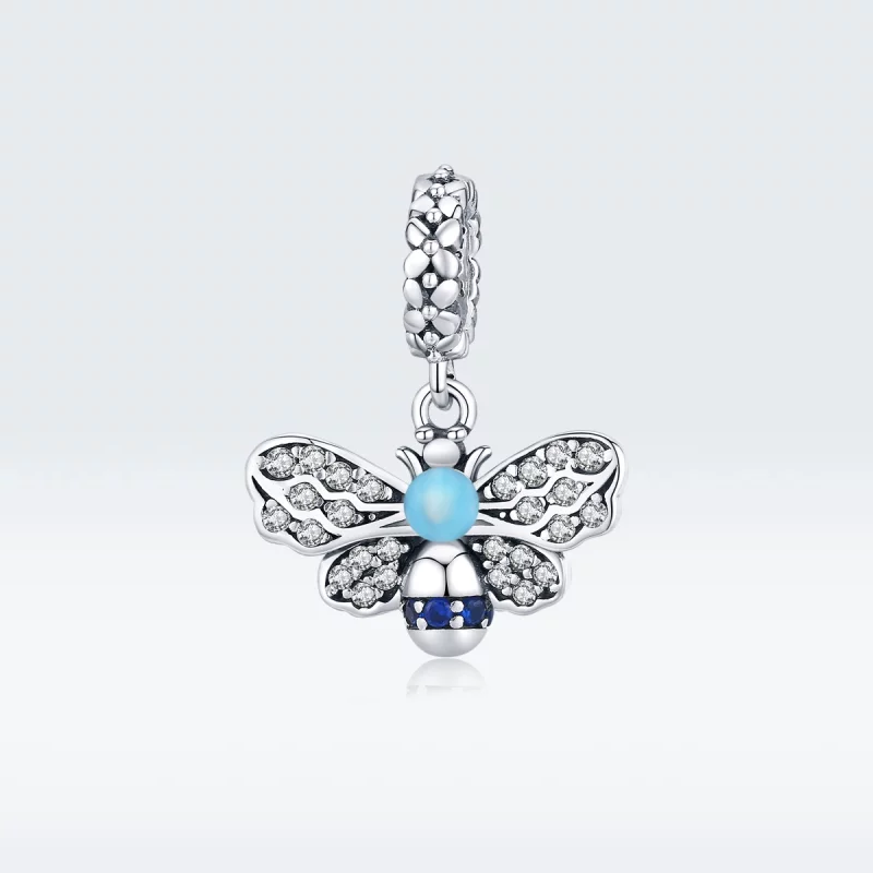 (image pour) Charm Pendant Style PANDORA Abeille bleue - SCC1480 - Afficher 5
