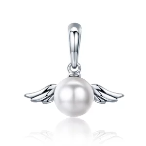 (image pour) Charm Pendant Style PANDORA Ailes d'ange perle - SCC381