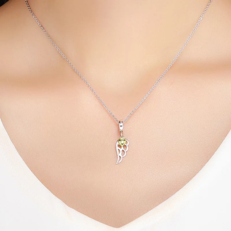(image pour) Charm Pendant Style PANDORA Ailes d’elfe Bicolore - SCC838 - Afficher 5