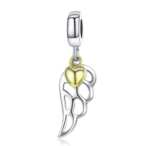 (image pour) Charm Pendant Style PANDORA Ailes d’elfe Bicolore - SCC838