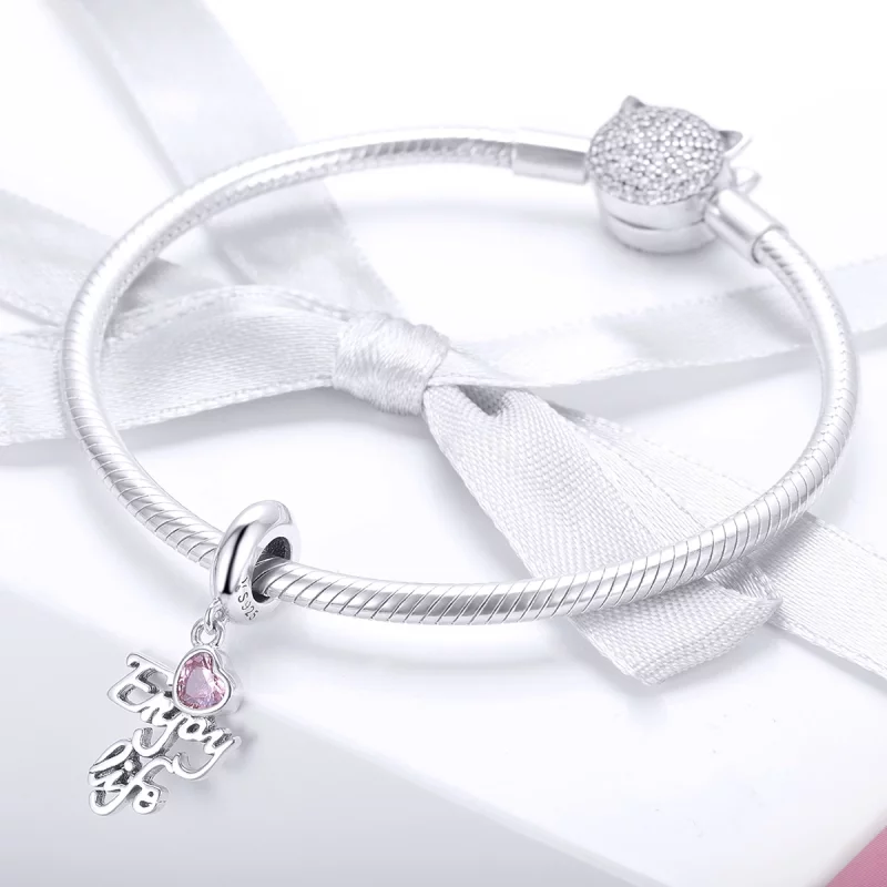 (image pour) Charm Pendant Style PANDORA Aimer la vie - SCC907 - Afficher 2