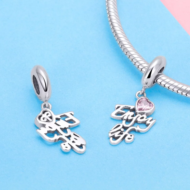 (image pour) Charm Pendant Style PANDORA Aimer la vie - SCC907 - Afficher 3
