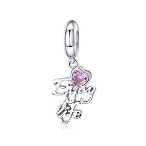 (image pour) Charm Pendant Style PANDORA Aimer la vie - SCC907