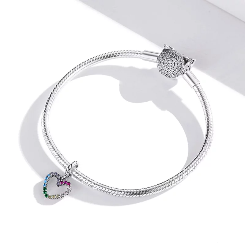 (image pour) Charm Pendant Style PANDORA Amour arc-en-ciel - SCC1851 - Afficher 3