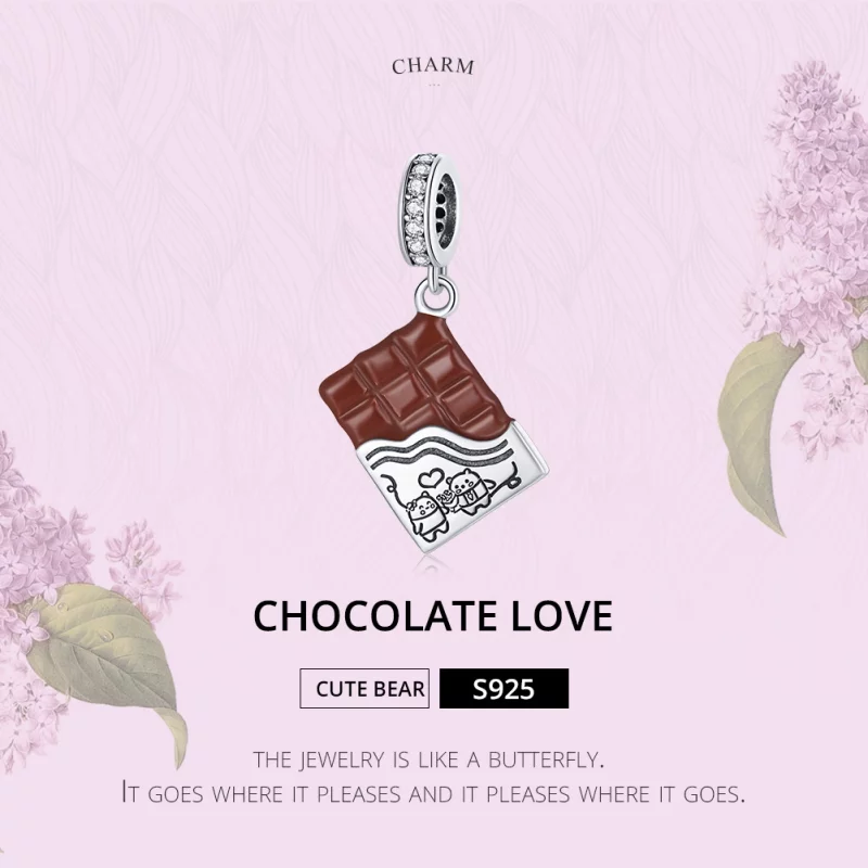(image pour) Charm Pendant Style PANDORA Amour au chocolat - SCC1782 - Afficher 6