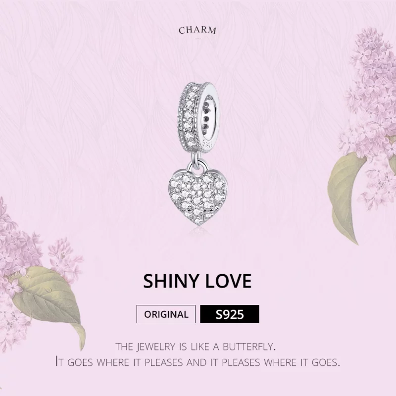 (image pour) Charm Pendant Style PANDORA Amour brillant - BSC211 - Afficher 5