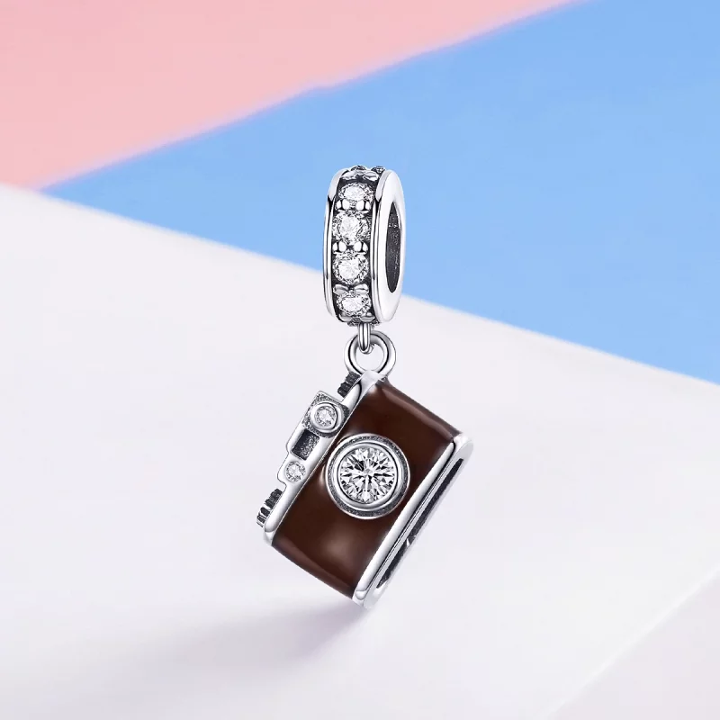 (image pour) Charm Pendant Style PANDORA Appareil photo numérique vintage - SCC953 - Afficher 2