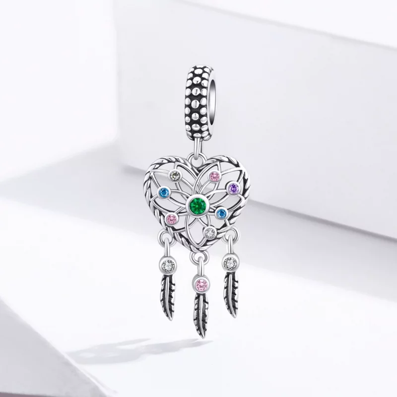 (image pour) Charm Pendant Style PANDORA Arbre coeur ajourés - SCC1445 - Afficher 2