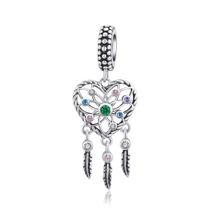 (image pour) Charm Pendant Style PANDORA Arbre coeur ajourés - SCC1445