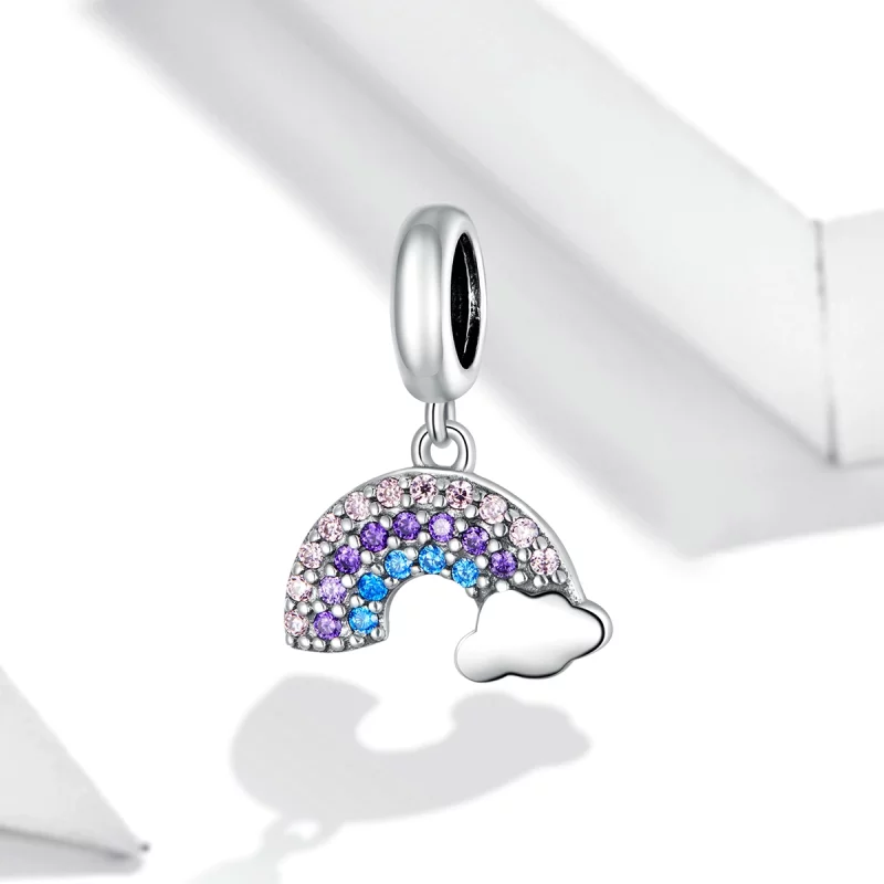 (image pour) Charm Pendant Style PANDORA Arc-en-ciel coloré - SCC1625 - Afficher 2