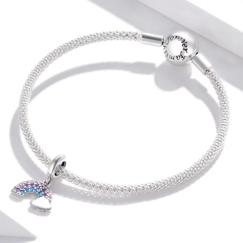 (image pour) Charm Pendant Style PANDORA Arc-en-ciel coloré - SCC1625 - Afficher 3