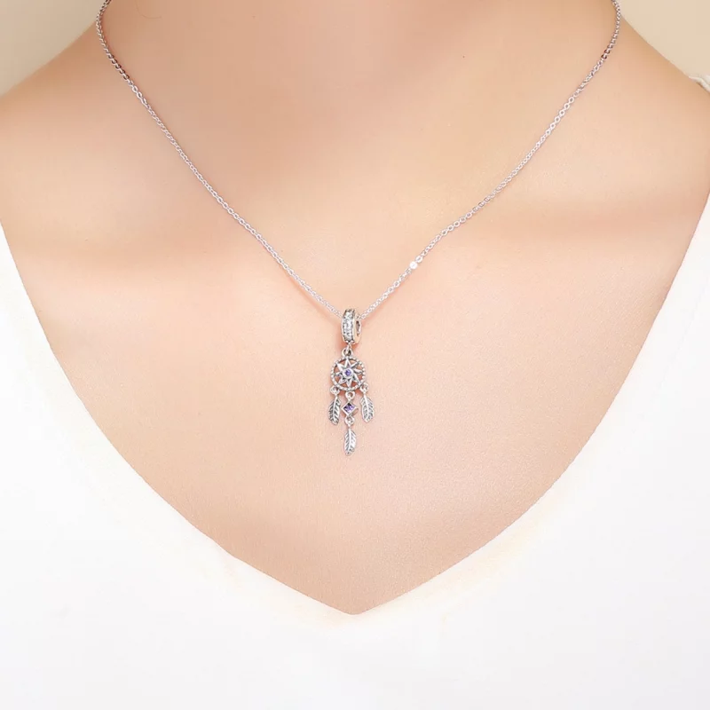 (image pour) Charm Pendant Style PANDORA Attrapeur de rêves - SCC841 - Afficher 5