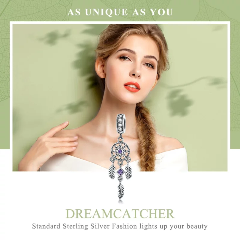 (image pour) Charm Pendant Style PANDORA Attrapeur de rêves - SCC841 - Afficher 6