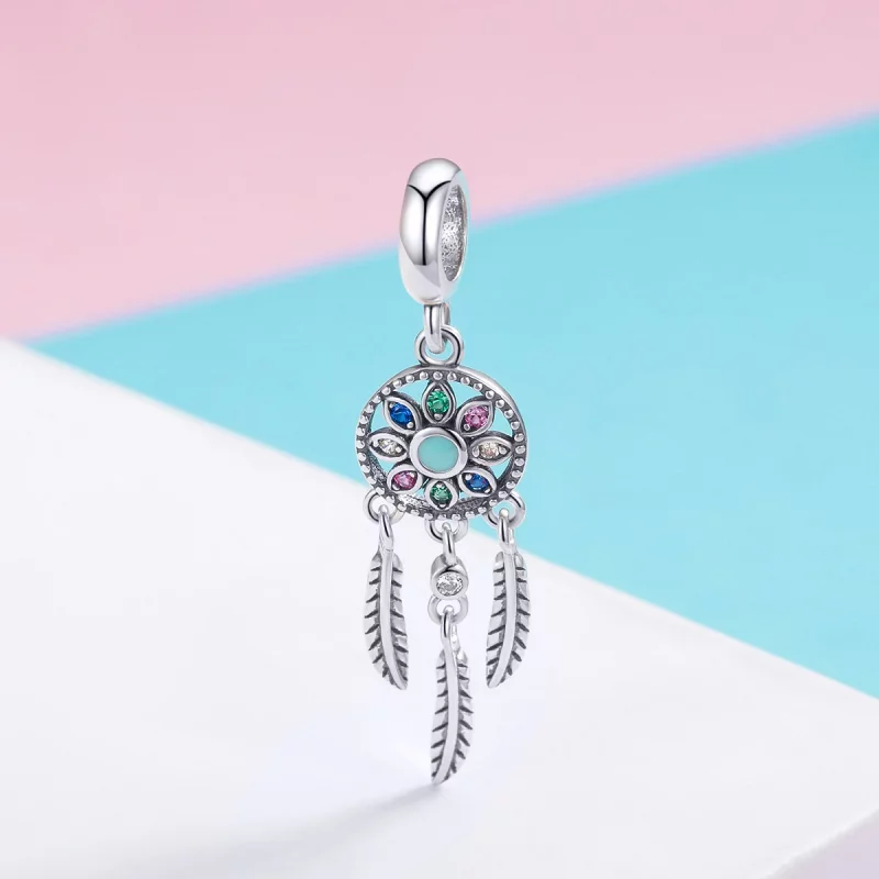 (image pour) Charm Pendant Style PANDORA Attrapeur de rêves - SCC961 - Afficher 2