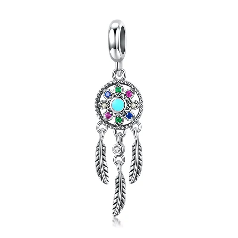 (image pour) Charm Pendant Style PANDORA Attrapeur de rêves - SCC961