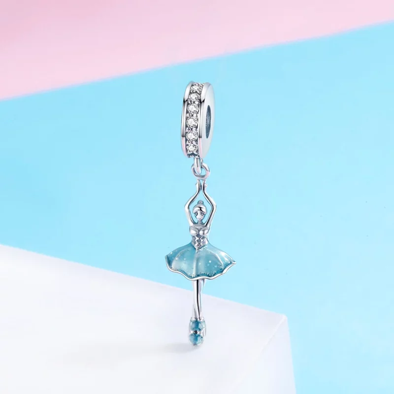 (image pour) Charm Pendant Style PANDORA Ballerine - SCC514 - Afficher 3