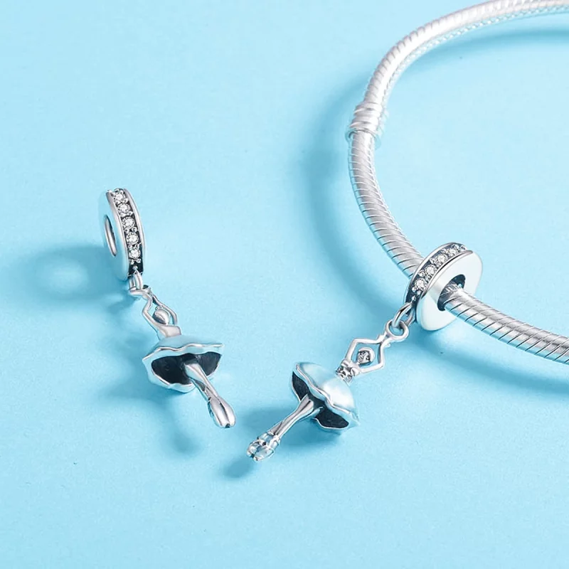 (image pour) Charm Pendant Style PANDORA Ballerine - SCC514 - Afficher 5