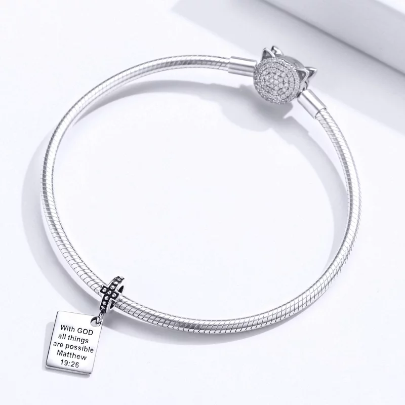 (image pour) Charm Pendant Style PANDORA Bible - SCC1424 - Afficher 3