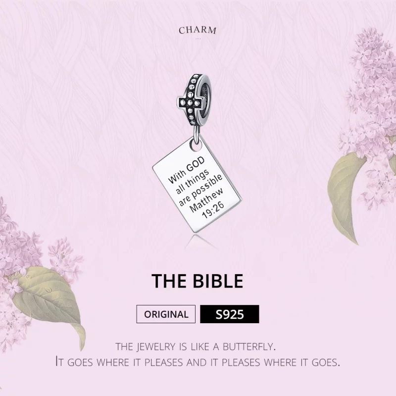 (image pour) Charm Pendant Style PANDORA Bible - SCC1424 - Afficher 6