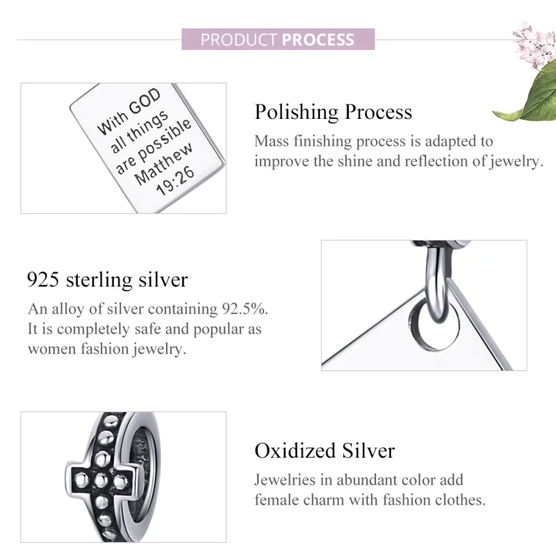 (image pour) Charm Pendant Style PANDORA Bible - SCC1424 - Afficher 8