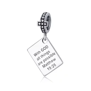 Charm Pendant Style PANDORA Bible - SCC1424 (image pour) Charm Pendant Style PANDORA Bible - SCC1424